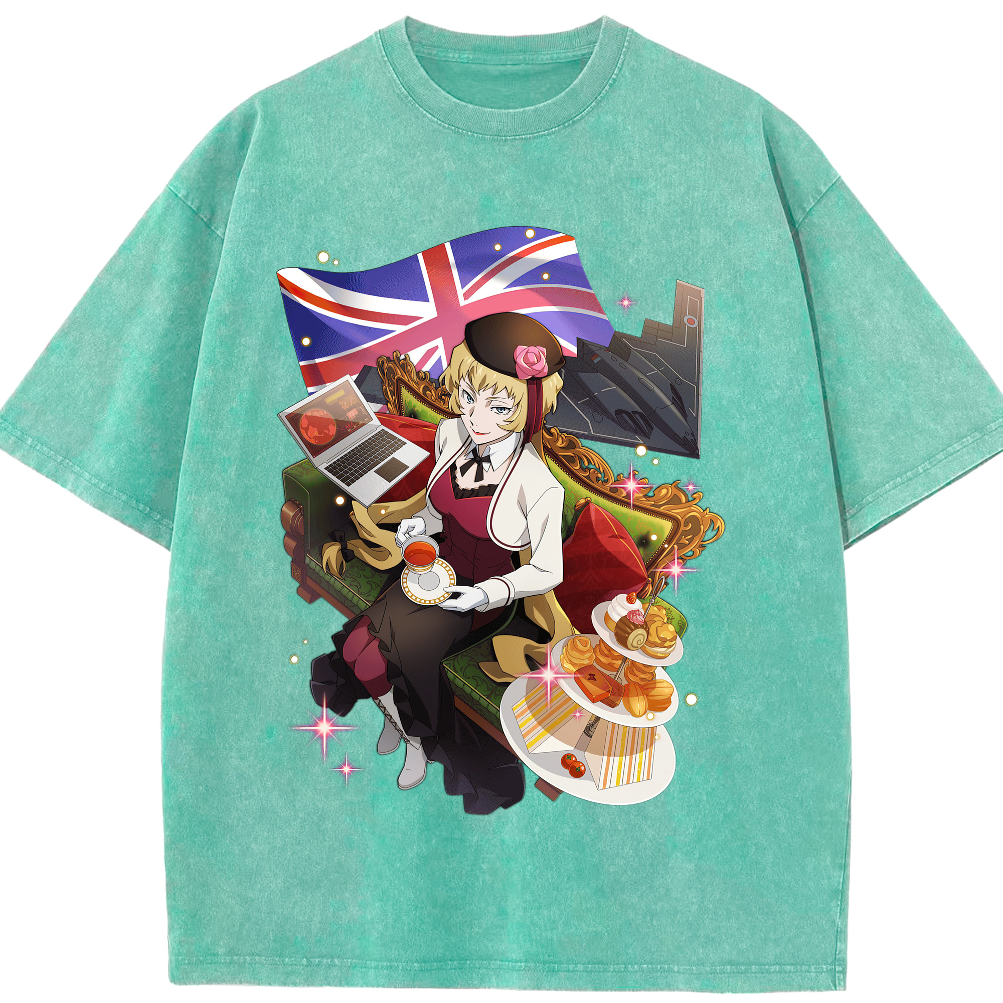 （画像用） 文豪ストレイドッグス Bungo Stray Dogs 綿100% ヴィンテージ風 半袖Tシャツ（フロントプリント）